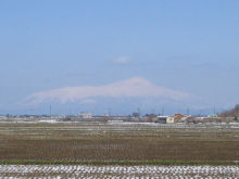 湯田川から見る鳥海山