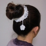 ゆれる小花のシュシュ・ホワイト