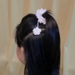 ゆれる小花のシュシュ・ホワイト