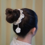 ゆれる小花のシュシュ・オーガニック