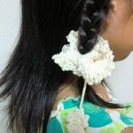 ゆれる小花のシュシュ・オーガニック