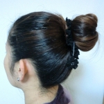 ゆれる小花のシュシュ・ブラック