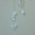 蝶と小花のホワイトラリエット＆ブレスレット