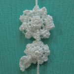 蝶と小花のホワイトラリエット