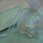 蝶と小花のホワイトラリエット＆ブレスレット