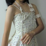 蝶と小花のオーガニックラリエット