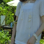 蝶と小花のオーガニックブレスレット