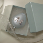 イニシャル入りネックストラップ　ブルー