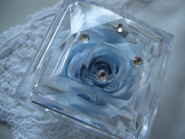 大切な人へのプレゼント　ローズボックス　　ブルー