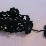 蝶と小花のブレスレット・ブラック