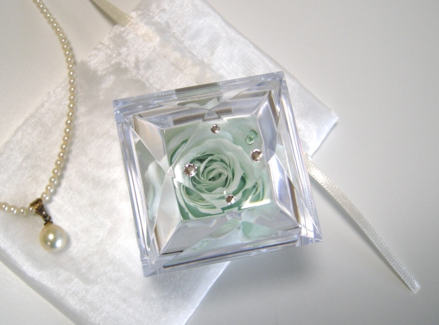 大切な人へのプレゼント　ローズボックス　　　ミントグリーン