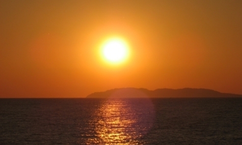 日本海の夕焼け