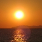 日本海の夕焼け