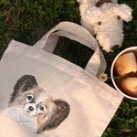 わんこの似顔絵トートバッグ