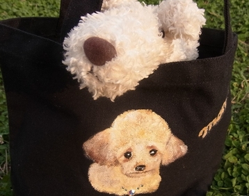 わんこの似顔絵トートバッグ